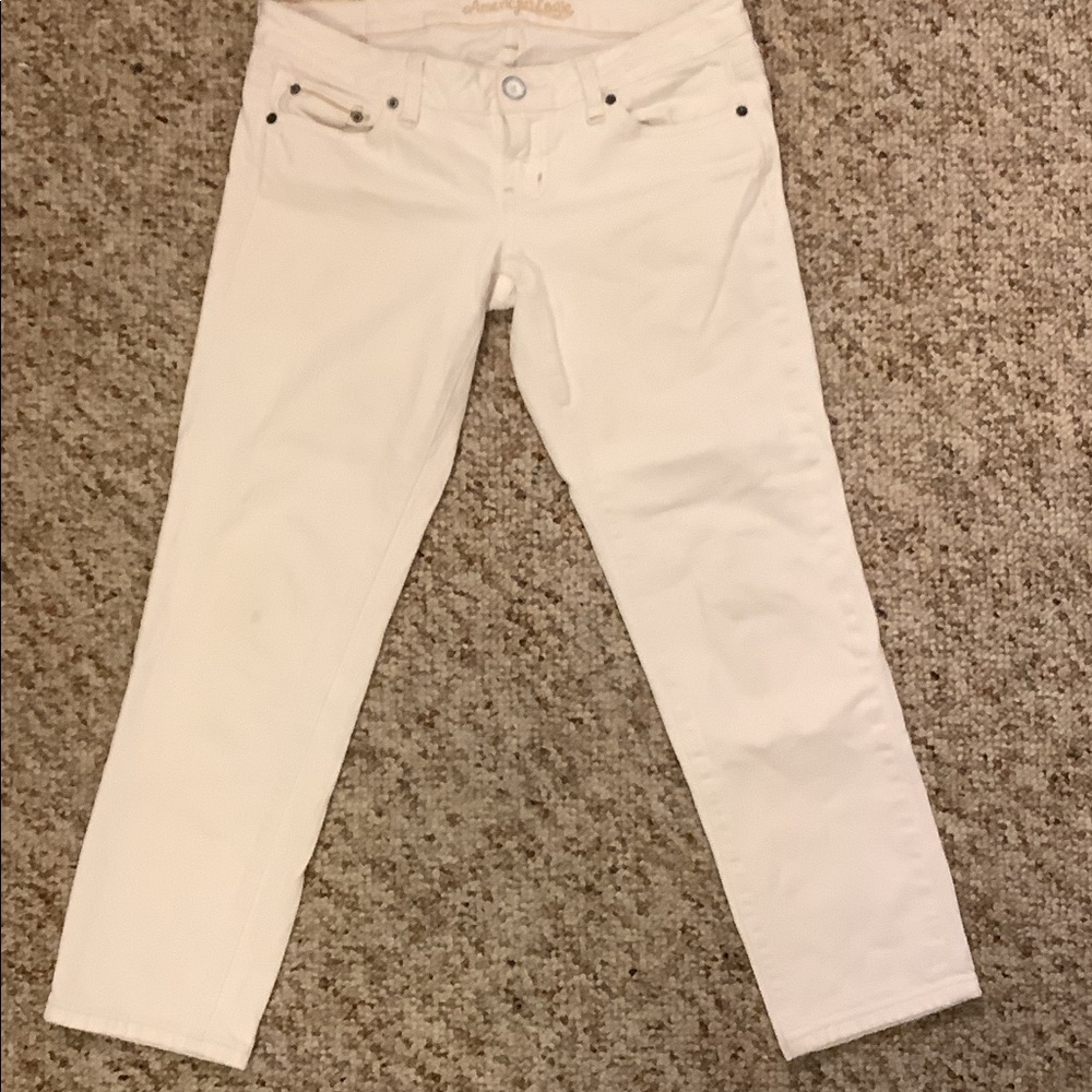 AE American Eagle vintage white crop jeans size 4 (5 for $25) - Picture 1 of 4